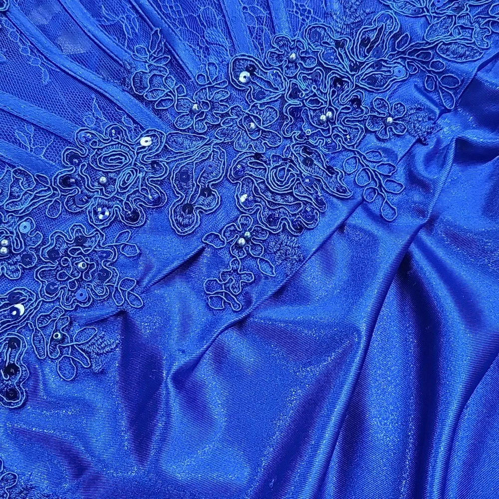 Bella Divine Corset Dress, Cobalt Blue, Size 10, Prom Dress / HOCO - Picture 5 of 14